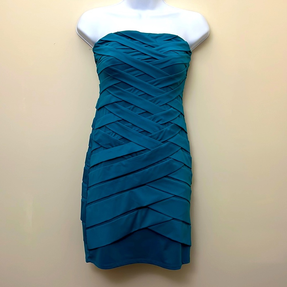 Turquoise mini/midi dress